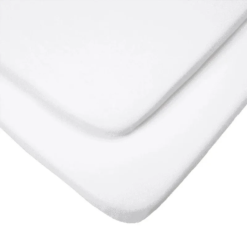 Essentials Crib Fitted Sheets 2pk - White