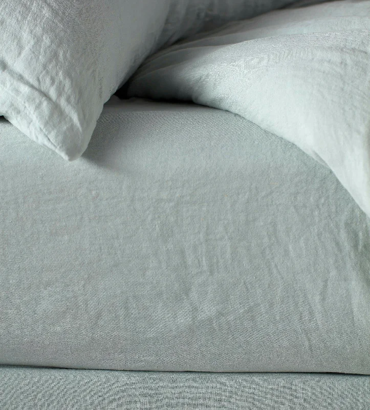 Duck Egg 100% Linen Fitted Sheet