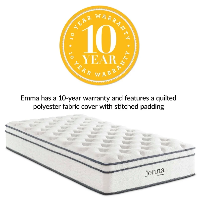 Modway Jenna Innerspring and Memory Foam Twin Mattress