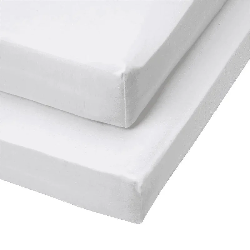 Essentials Cot Fitted Sheets 2pk - White