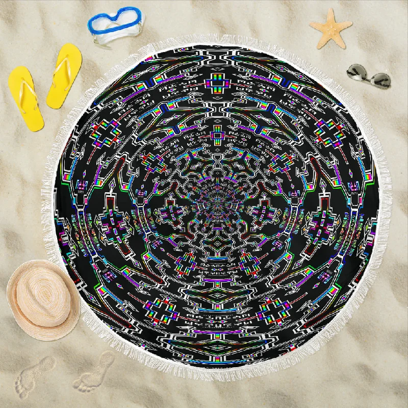 Prismatic Flow Beach Blanket