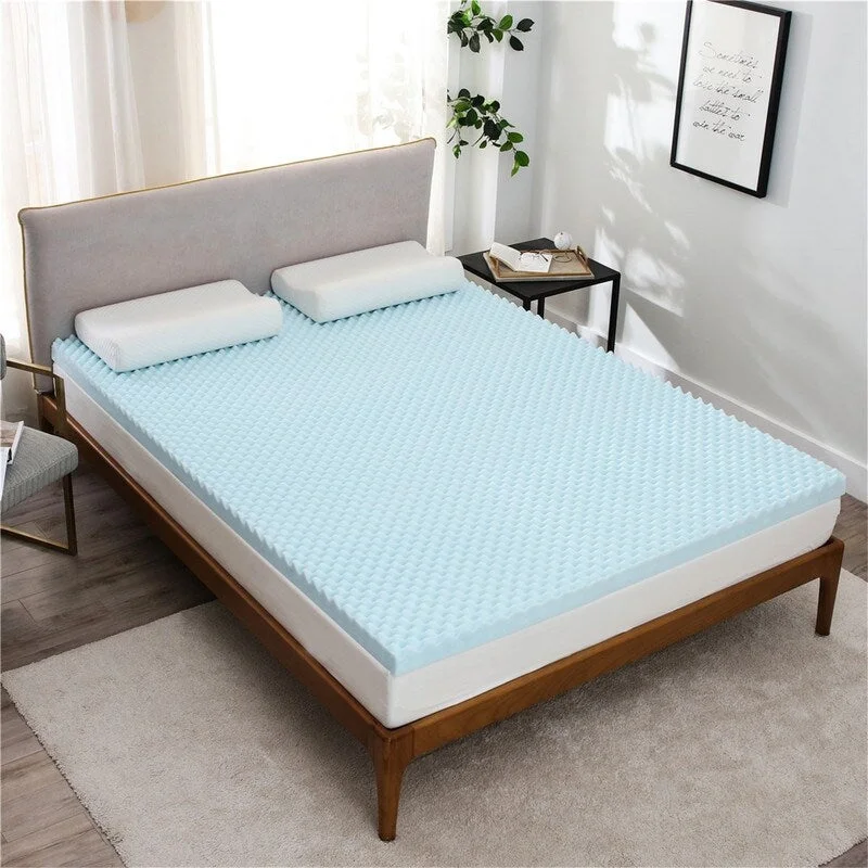 Egg Crate Gel Memory Foam Mattress Topper -QUEEN