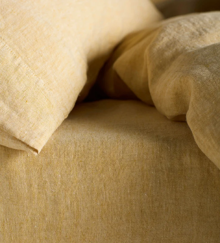 Buttercup 100% Linen Fitted Sheet