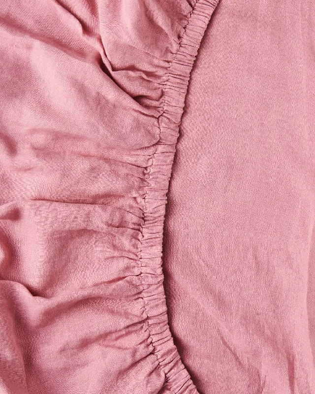 Peony Linen Fitted Sheet