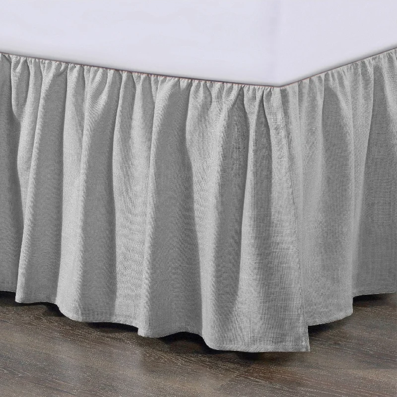 Lily Gathered Linen Bed Skirt