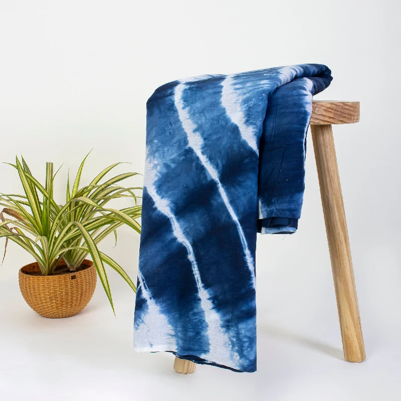 Indian Tie Dye Dark Blue Cotton Textile Fabric