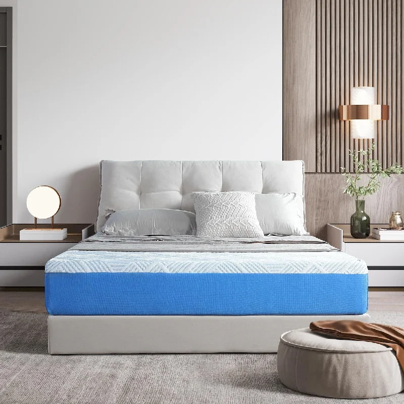 Twin Mattress, 10 Inch Cool Silk Gel Memory Foam Mattress, Cooling Gel Infused for Cool Comfort and Pressure Relief, Medium Firm