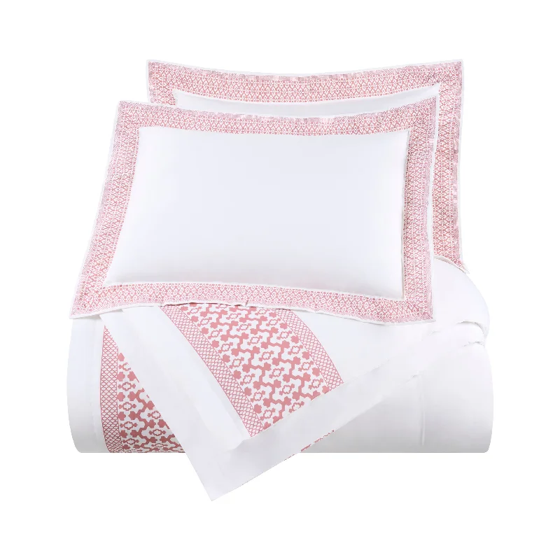 Southern Tide Augustine White/Pink Comforter Set