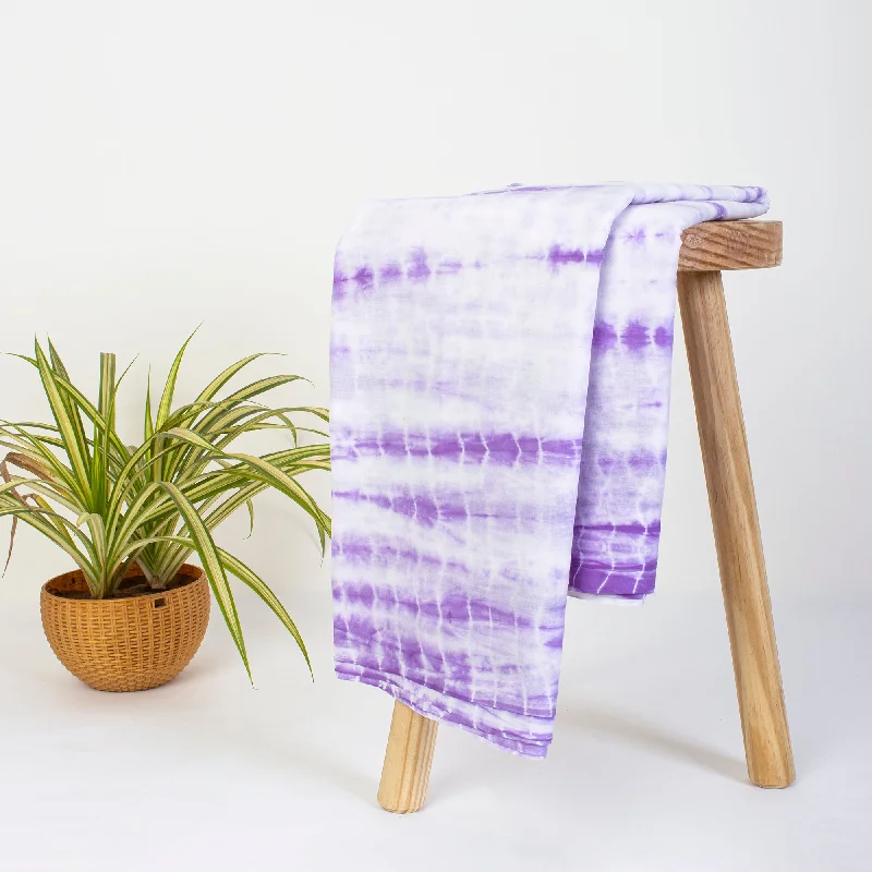 Lavender Handmade Cotton Tie Dye Clothing Running Fabric