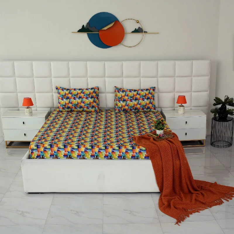 Fitted Bed Sheet-Coral Rush