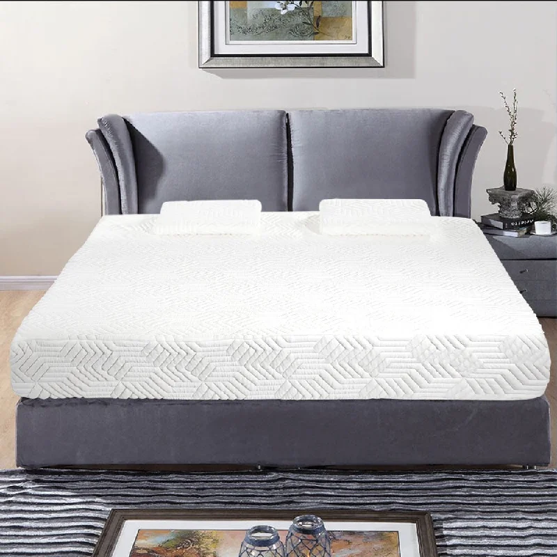 Firm Memory Foam Mattress 10" with 2 Free GEL Pillows