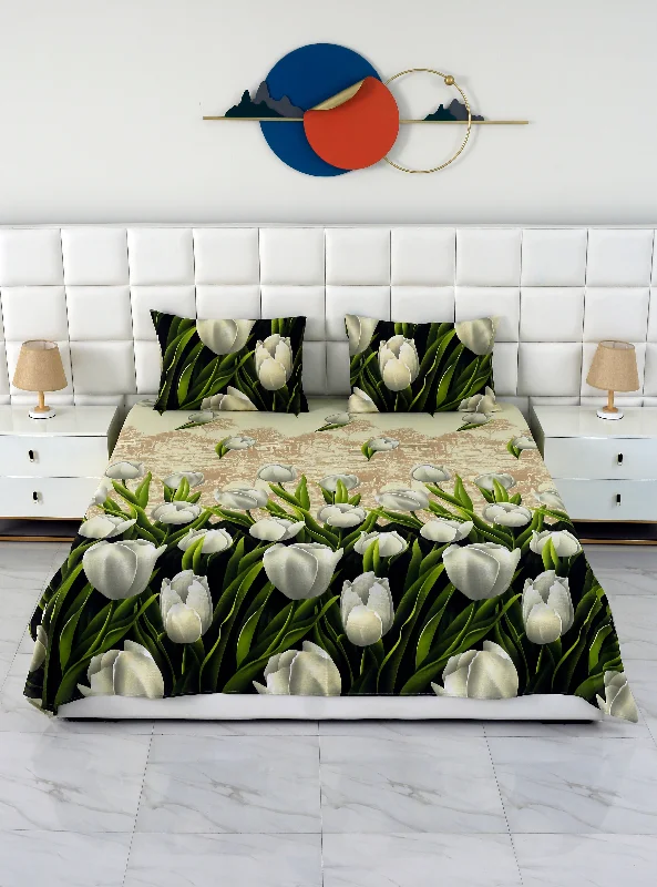 Fitted Bed Sheet-Tulip Green