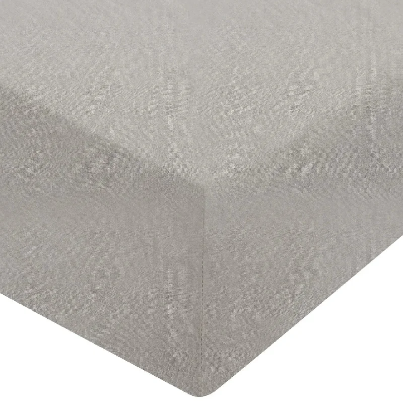 Washed Cotton Fitted Sheet | Light Grey