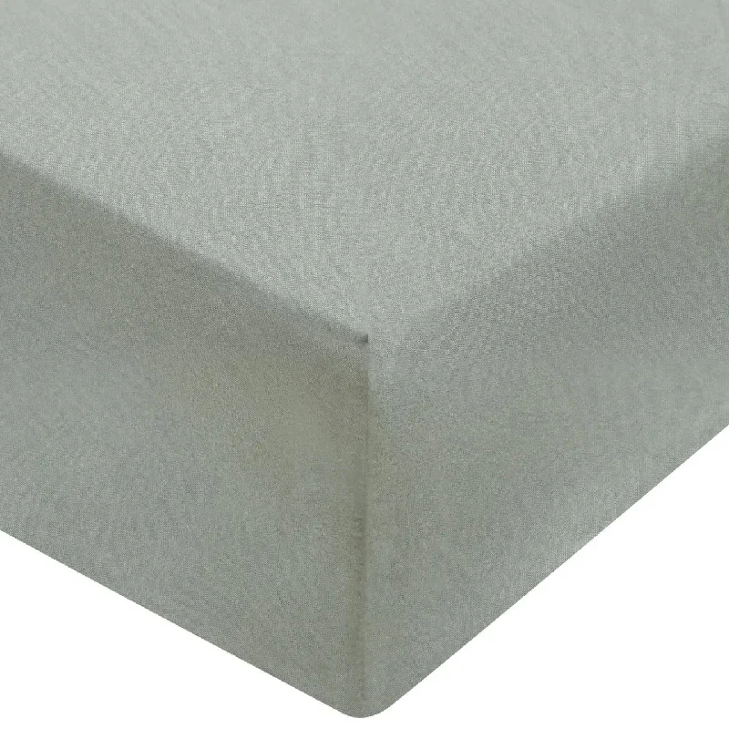 Washed Cotton Fitted Sheet | Light Green