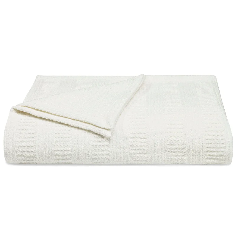 Nautica Rope Stripe Blanket - Deck White