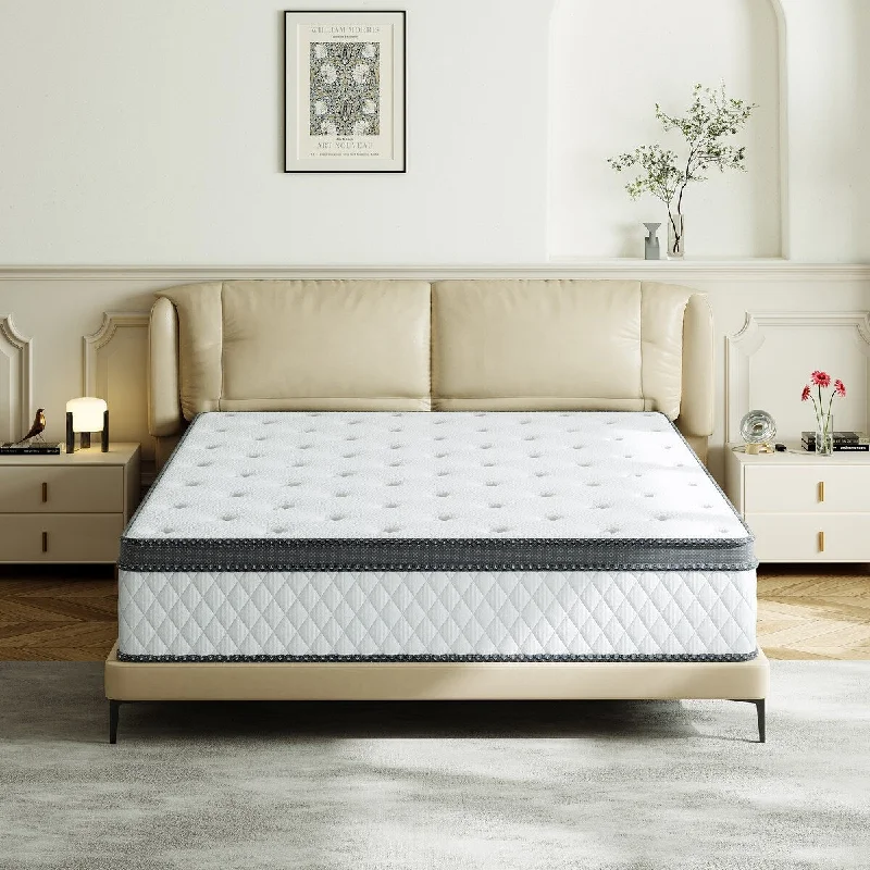 IFLUOUS 10'' Medium Hybrid Gel Memory Foam Mattress In a Box