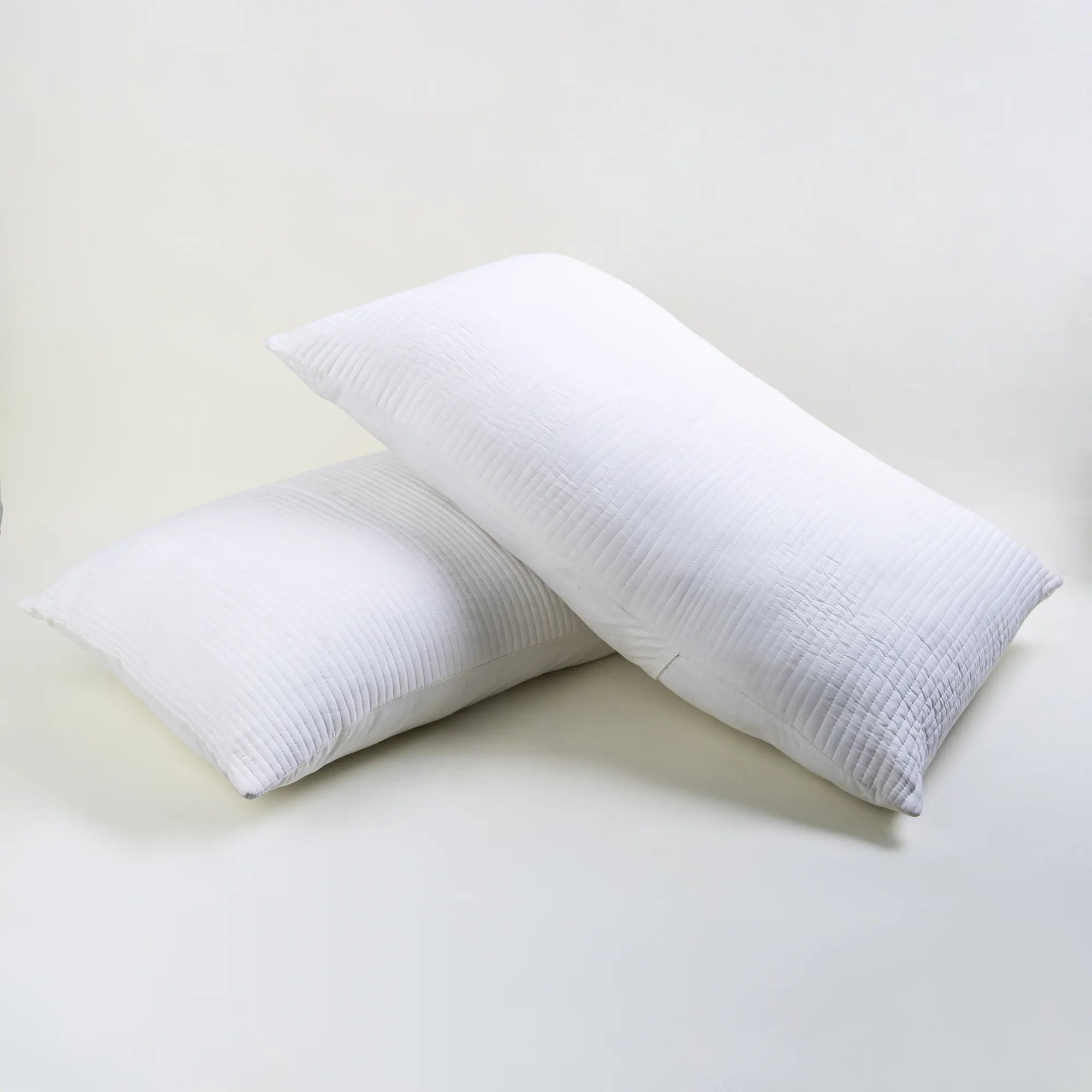 Luxurious White Handmade Block Printed Cotton Pillow Cover