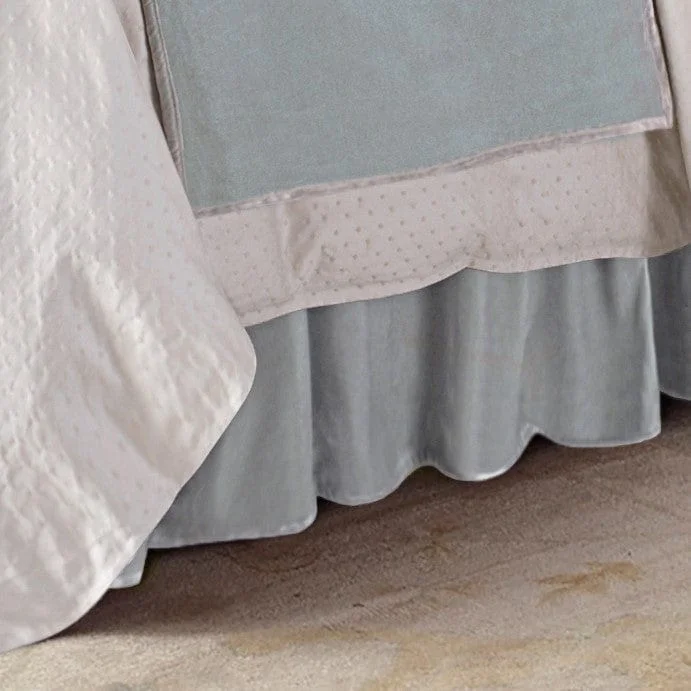 Gathered Velvet Bed Skirt