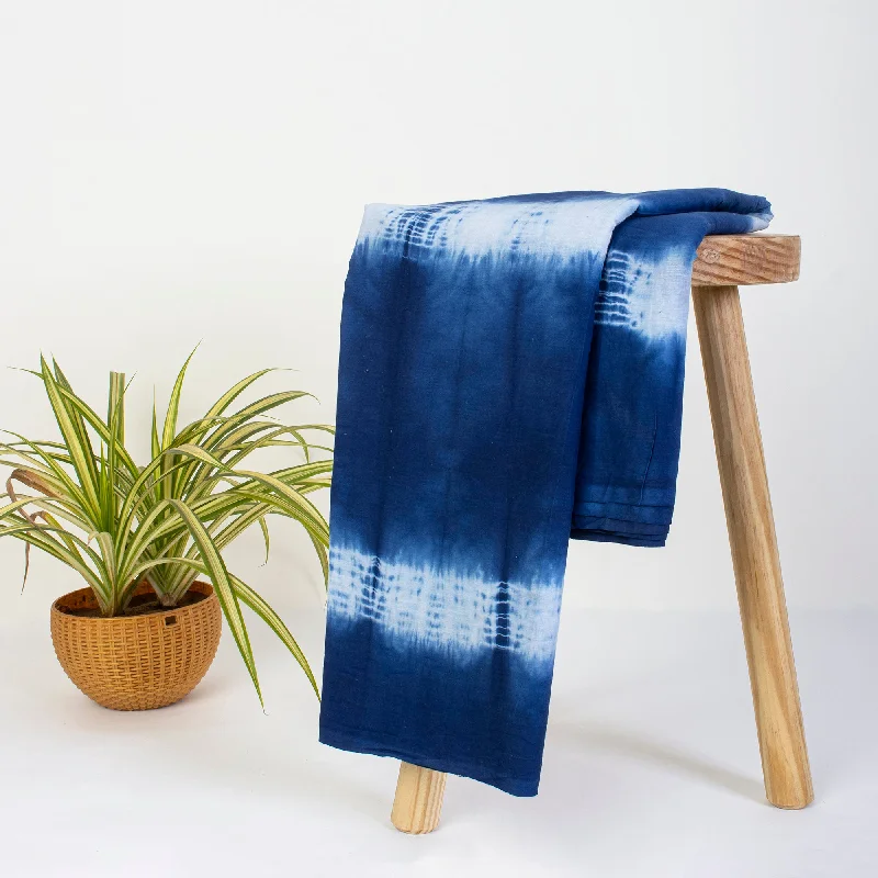 Navy Blue Tie Dye Pure Cotton Napkin Fabric