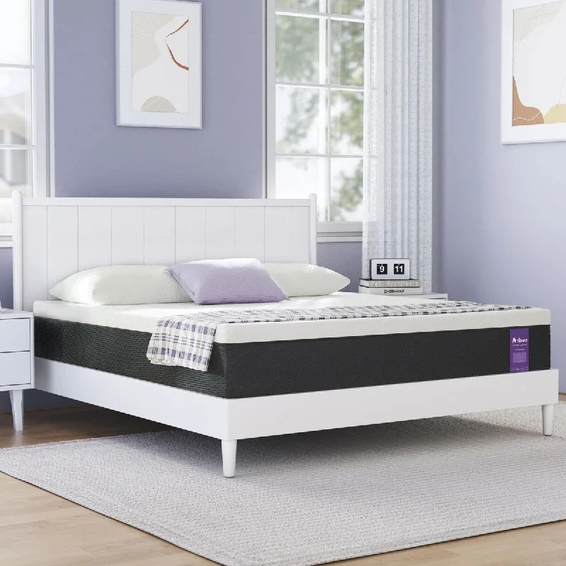 12" No-Noise Medium Soft Memory Foam Mattress Infused Gel