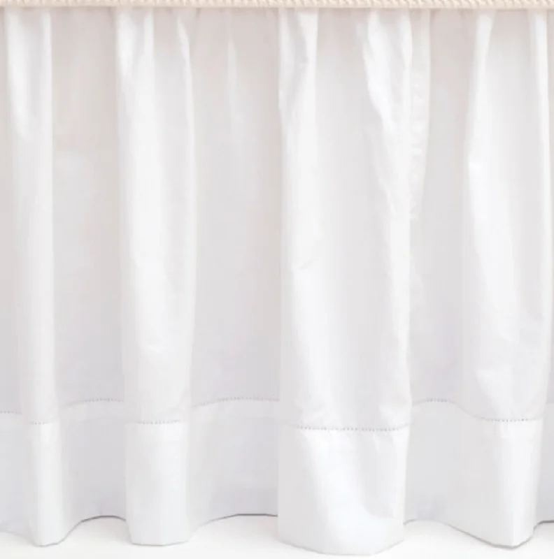 Classic Hemstitch White Bed Skirt