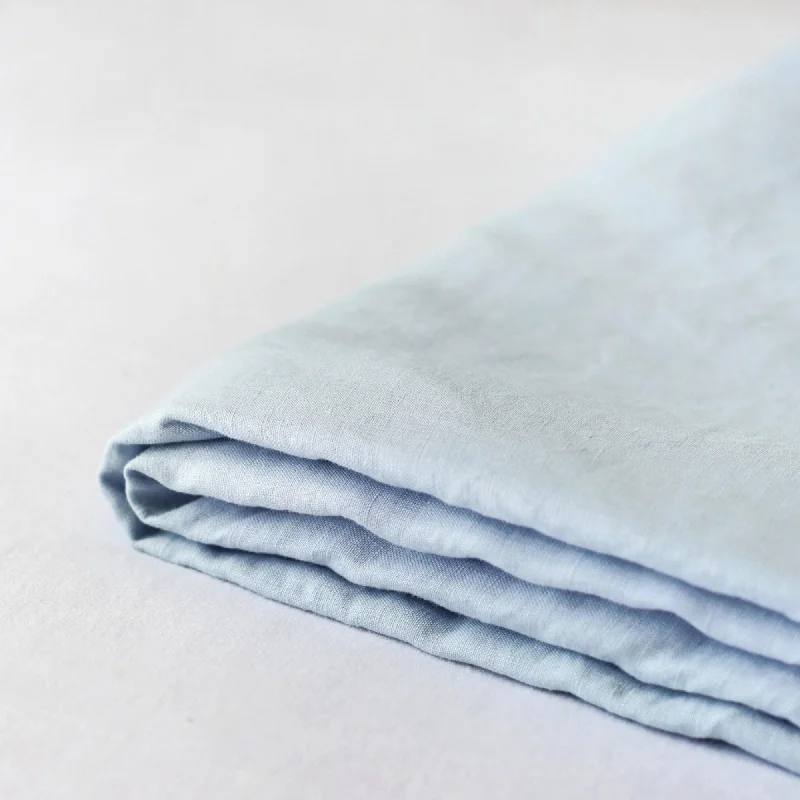 Powder Blue Linen Fitted Sheet