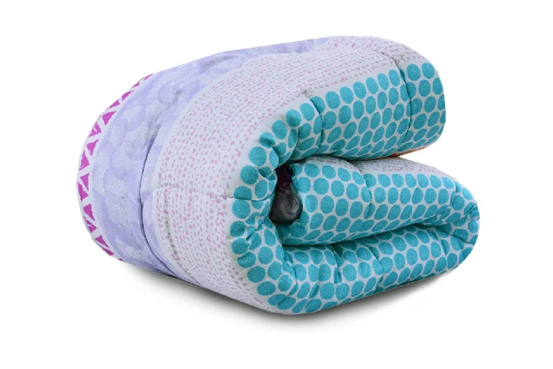 1 PC Single Comforter-Turquoise Circle