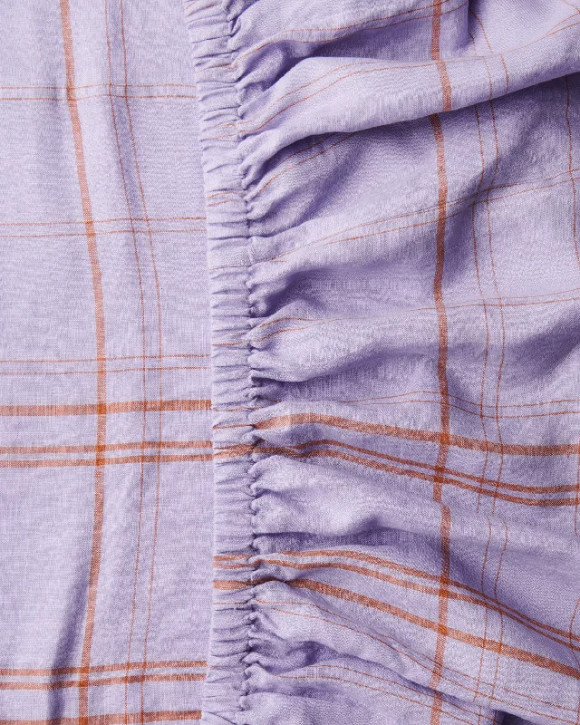 Santa Monica Tartan Linen Fitted Sheet